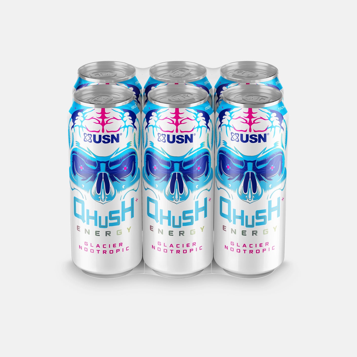 QHUSH Energy Drinks (6 x 500ml)