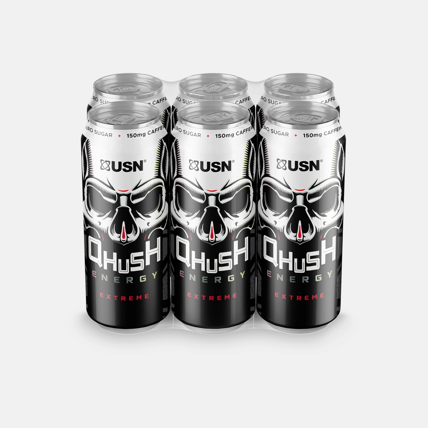 QHUSH Energy Drinks (6 x 500ml)
